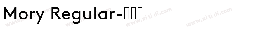 Mory Regular字体转换